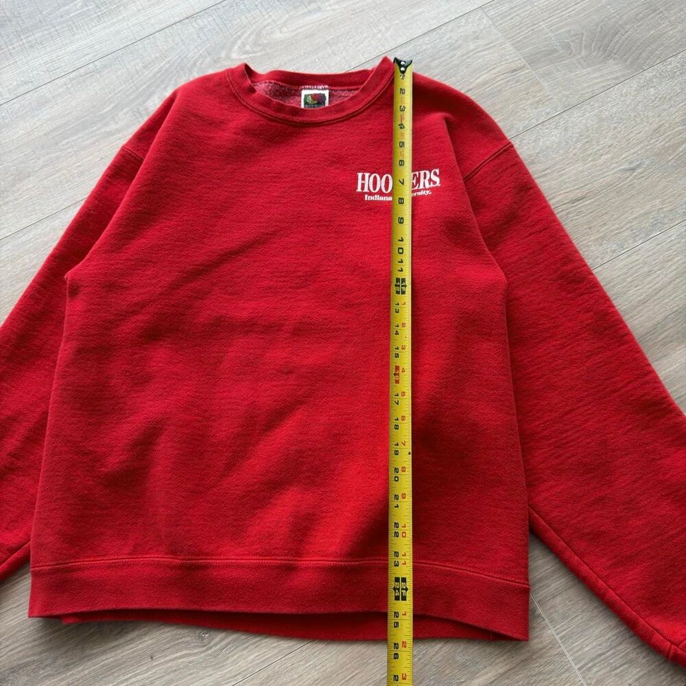 Indiana University Hoosiers Red Crewneck Sweatshirt Unisex M College VTG 90's - Picture 6 of 7